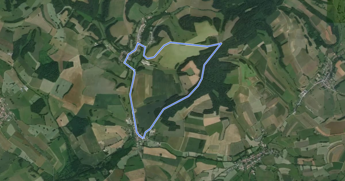 Маршрут Boucle de promenade à Avioth 1, France на спутниковом снимке
