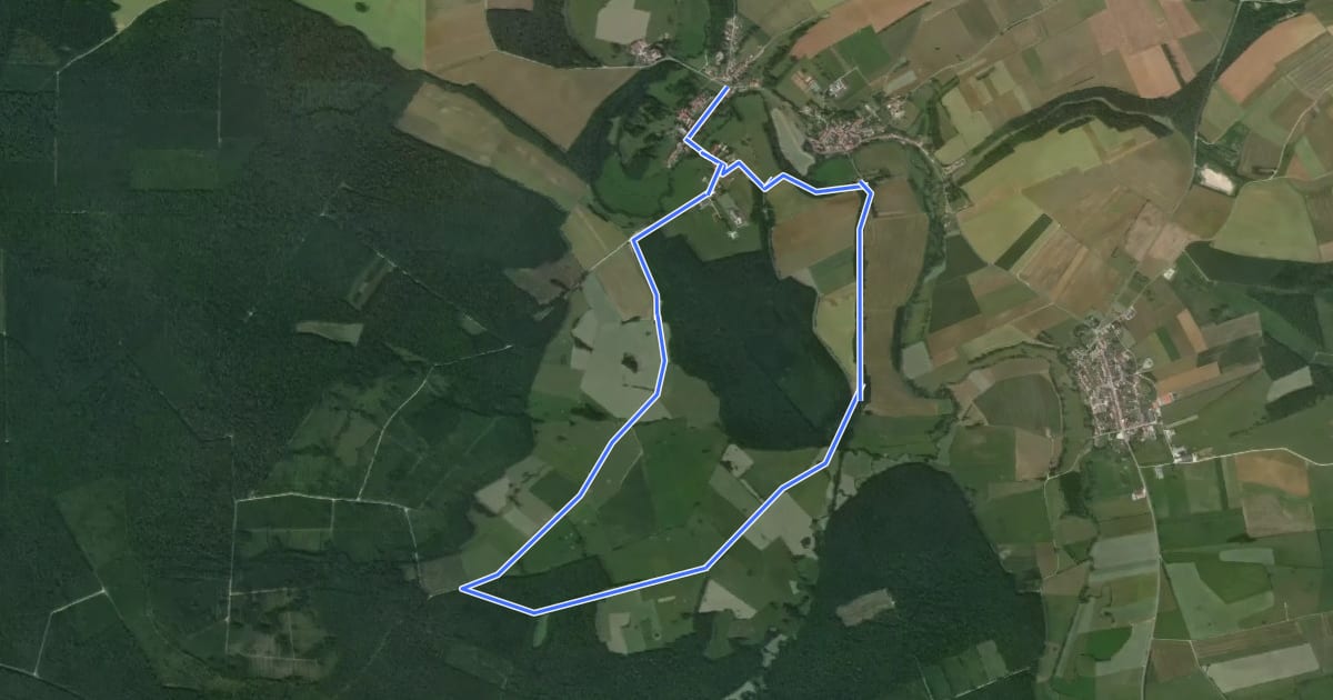 Маршрут Boucle de promenade à Louppy-sur-Loison 4, France на спутниковом снимке