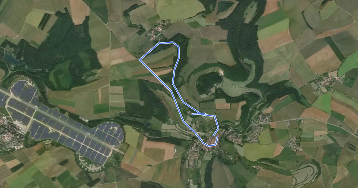 Маршрут Boucle de promenade à Marville 2, France на спутниковом снимке