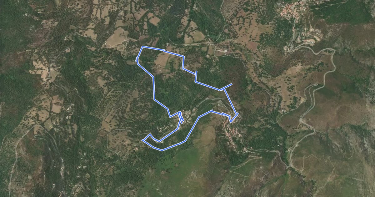 Маршрут Boucle de San Bastianu на спутниковом снимке