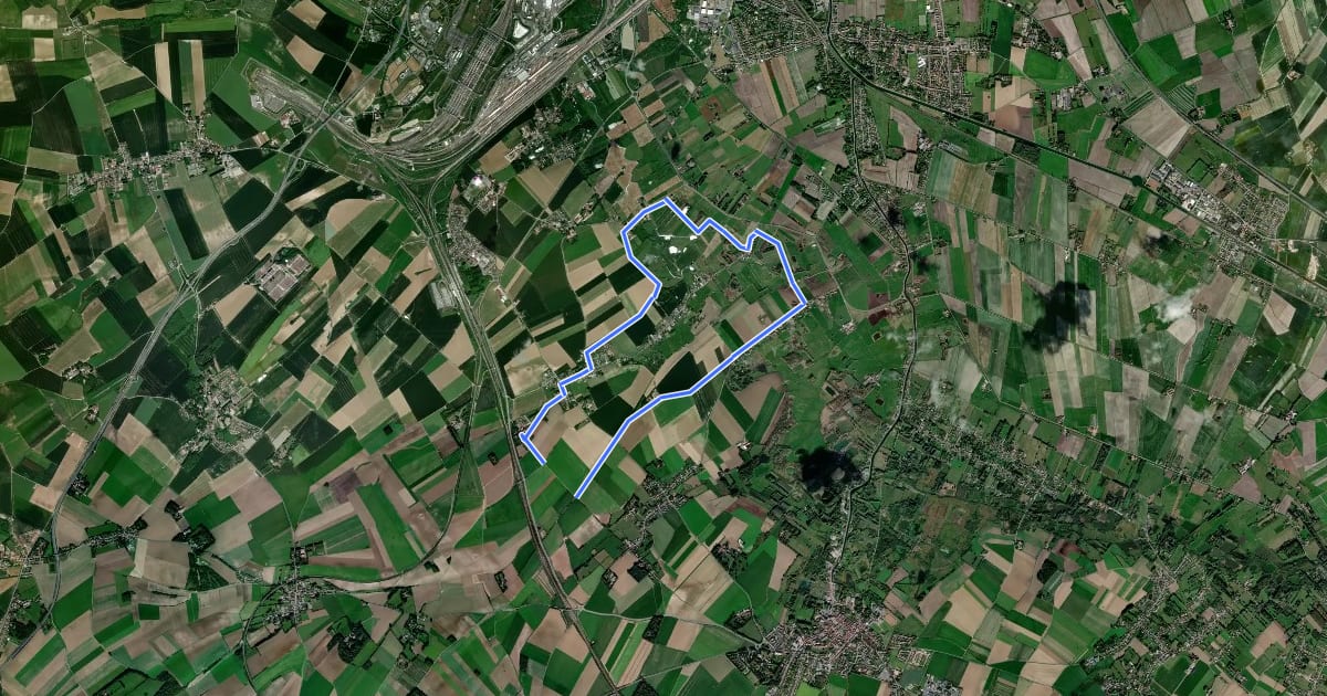 Маршрут Boucle des Marais на спутниковом снимке