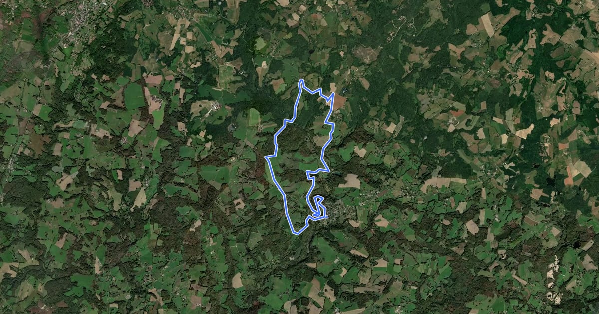 Маршрут Boucle des Moulins на спутниковом снимке