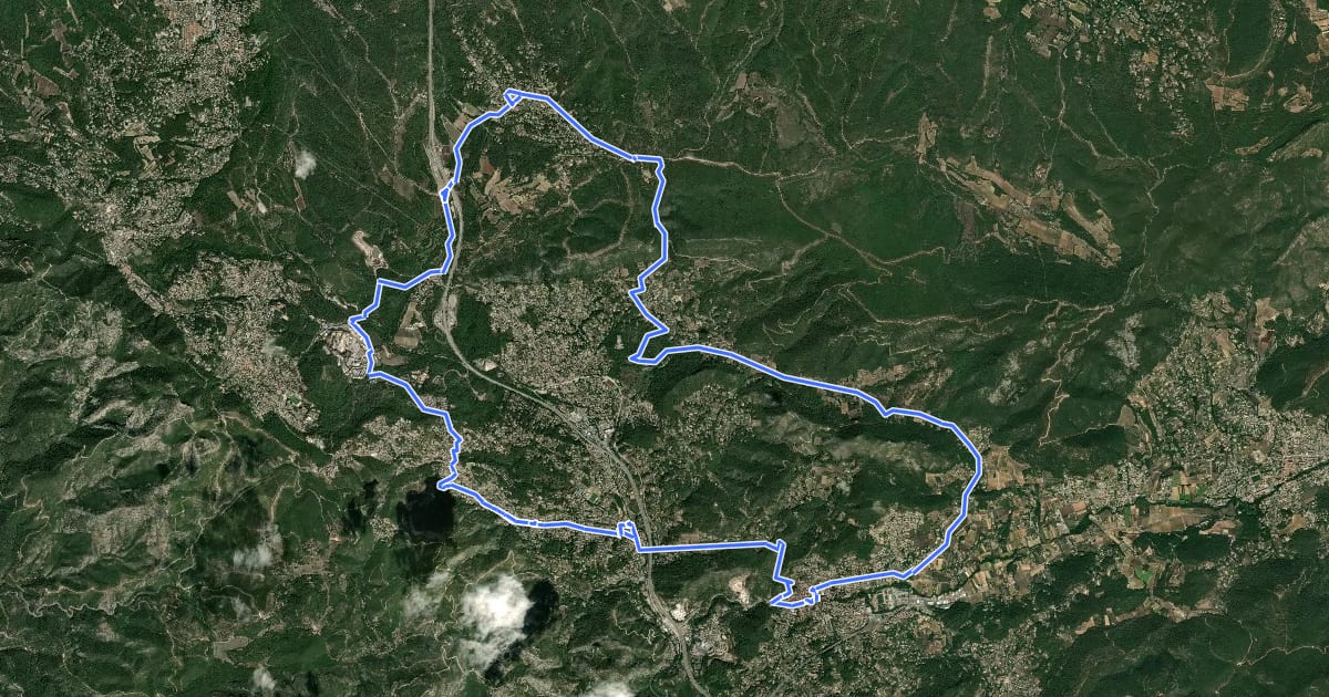 Маршрут Boucle du 13 - Le circuit des villages на спутниковом снимке