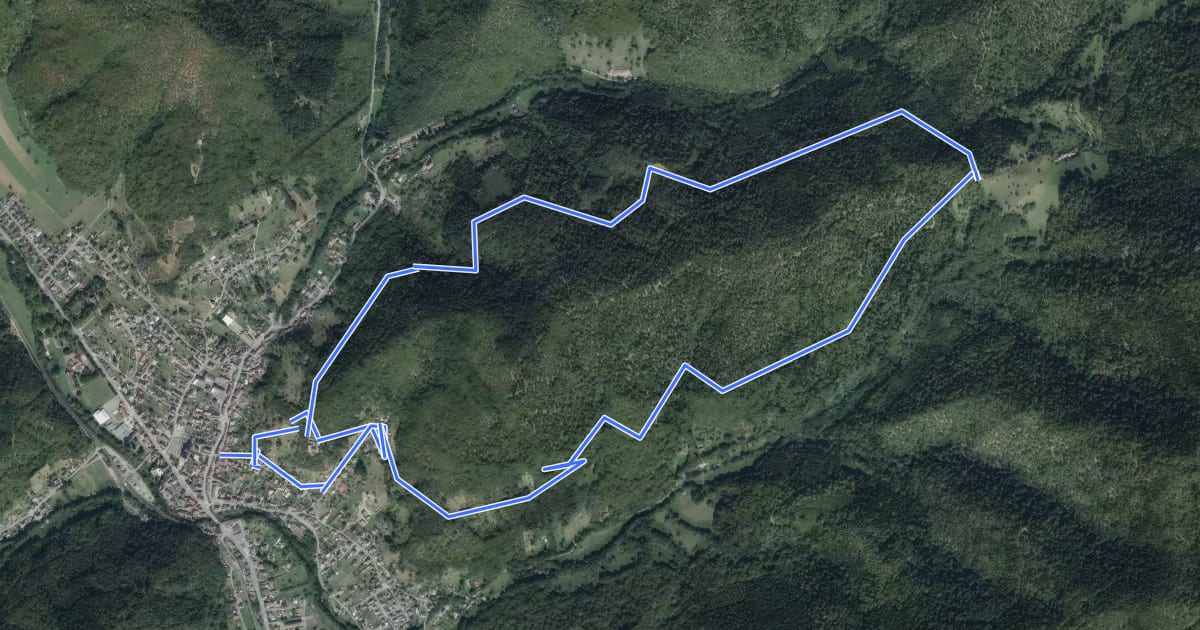 Маршрут Boucle du Karsprung на спутниковом снимке