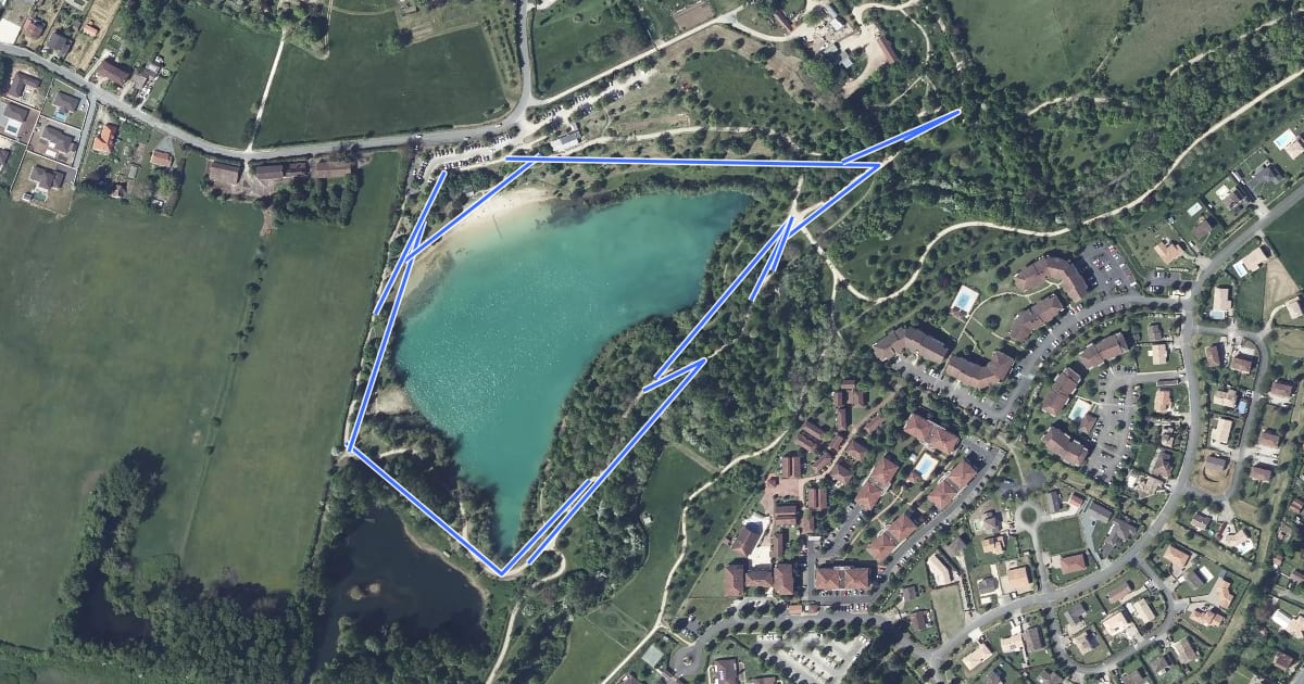 Маршрут Boucle du Lac на спутниковом снимке