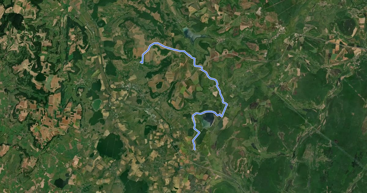 Маршрут Boucle du lac de Grosbois Vandenesse-en-Auxois vers Bellenot-sous-Pouilly (CDM) на спутниковом снимке