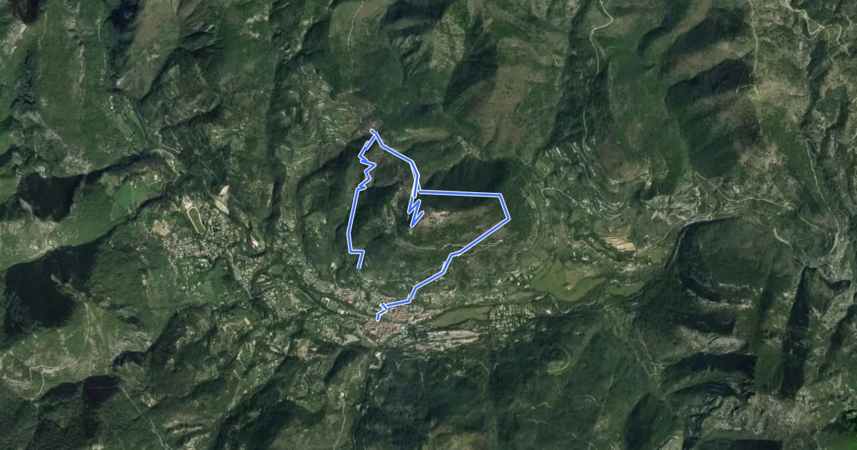 Маршрут Boucle du mont Agaisen на спутниковом снимке