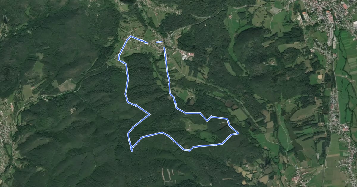 Маршрут Boucle du Mont Coron на спутниковом снимке