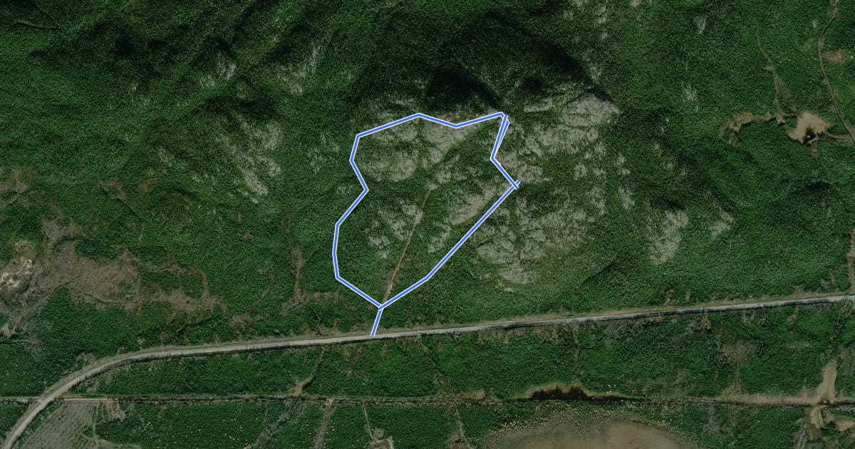 Маршрут Boucle du Mont Laurier на спутниковом снимке