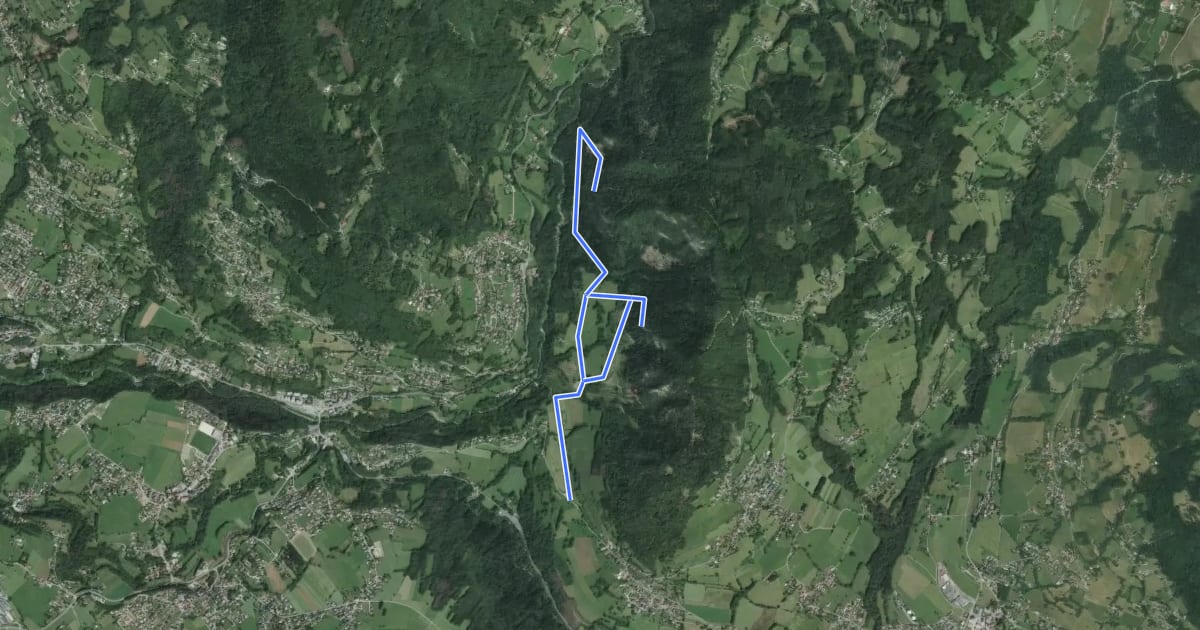 Маршрут Boucle du Mont Vouan на спутниковом снимке