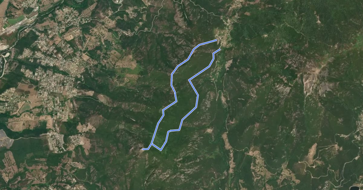 Маршрут Boucle du Monte Aragnascu на спутниковом снимке