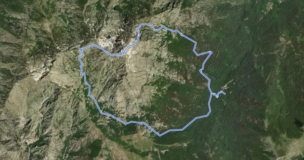 Маршрут Boucle du Monte d'Oro на спутниковом снимке