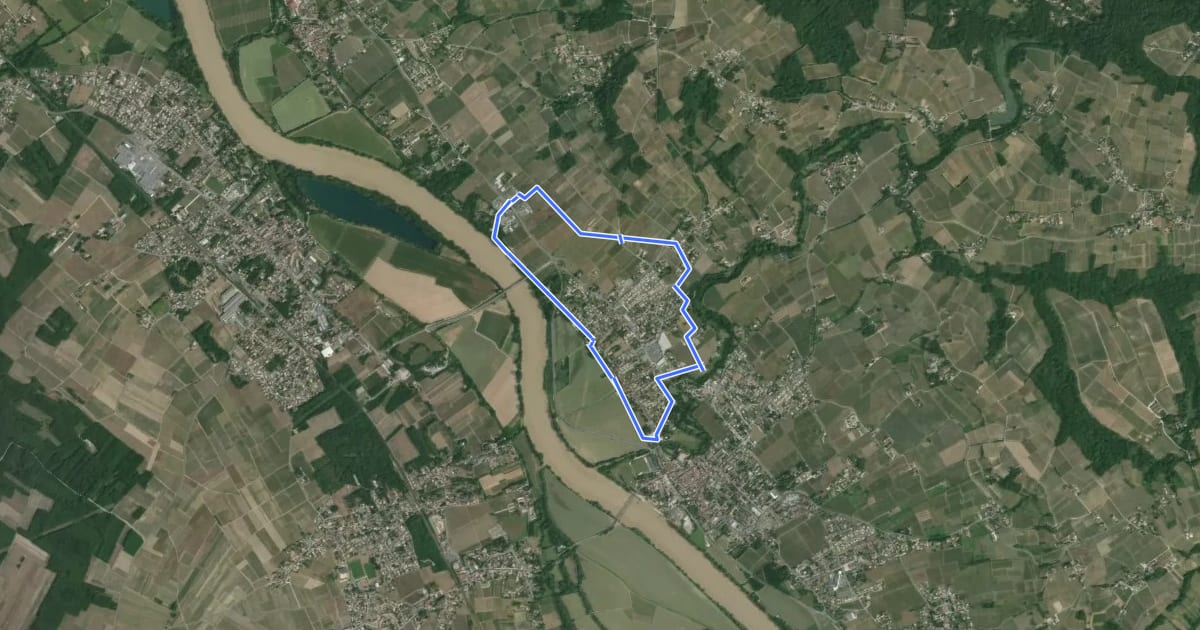 Маршрут Boucle locale de Béguey на спутниковом снимке