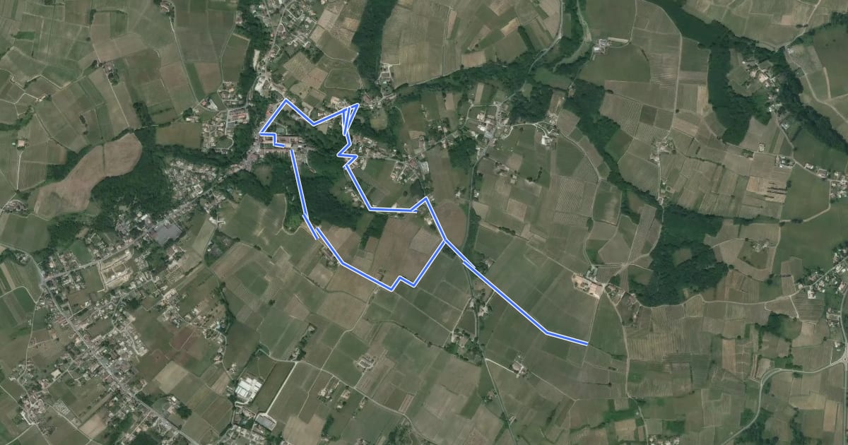 Маршрут Boucle locale de Verdelais на спутниковом снимке