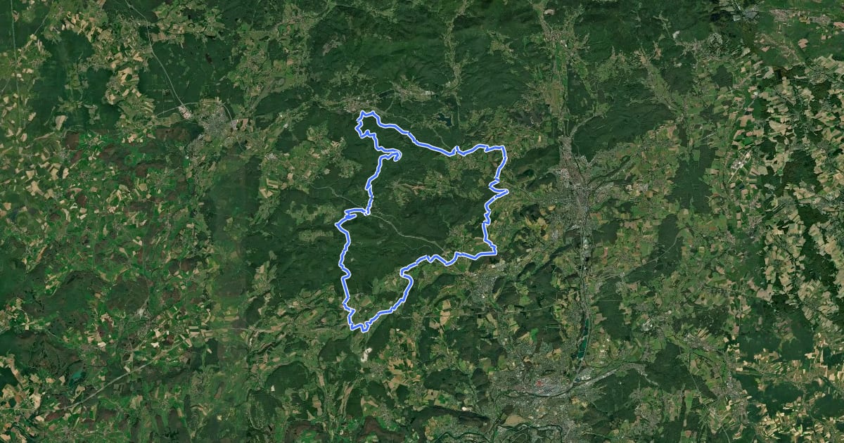 Маршрут Boucle équestre de Ronchamp - Vosges du sud на спутниковом снимке