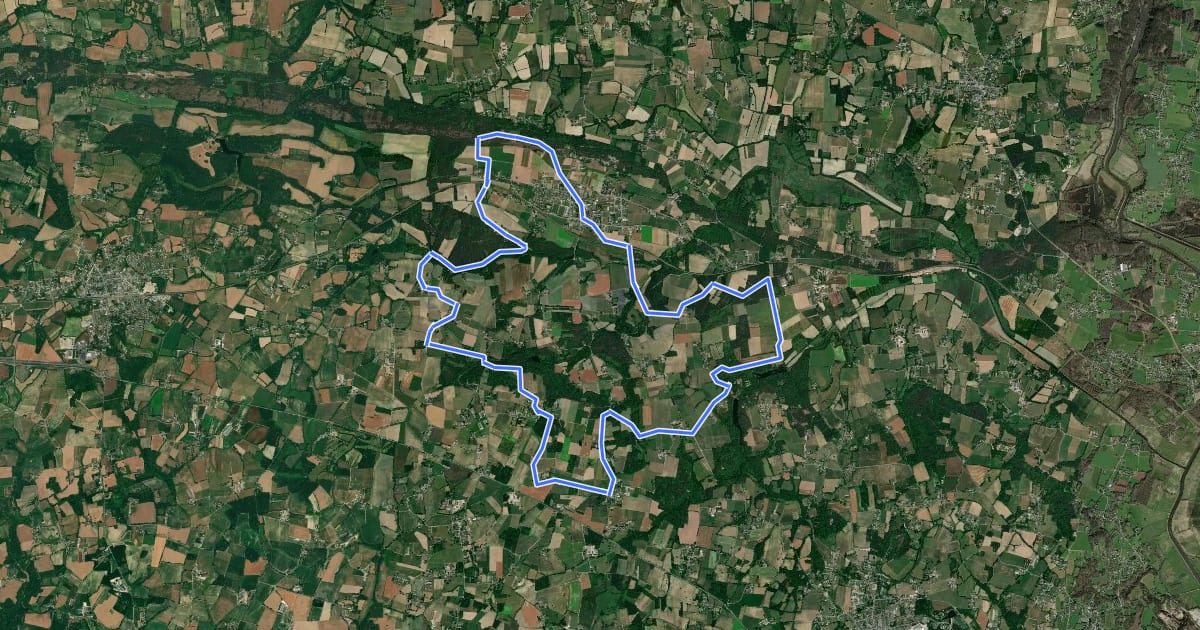 Маршрут Boucle vélo de Saint-Jacut-les-Pins на спутниковом снимке