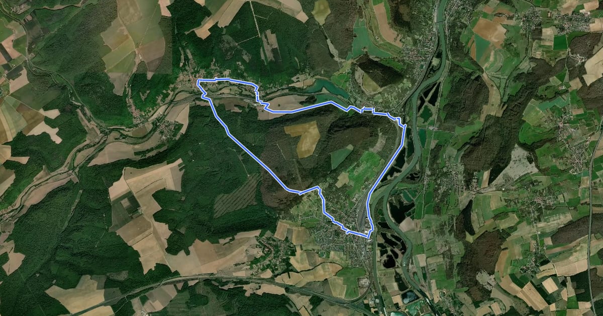 Маршрут Boucle Val et Plateau на спутниковом снимке