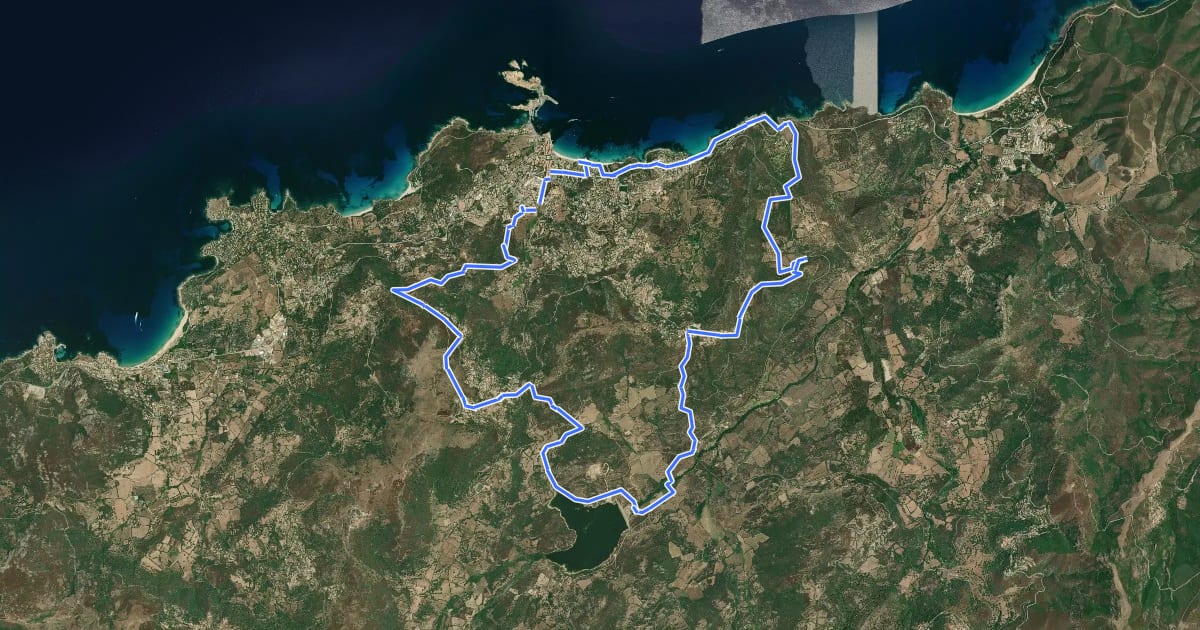 Маршрут Boucle VTT FFC 12 - Codole на спутниковом снимке