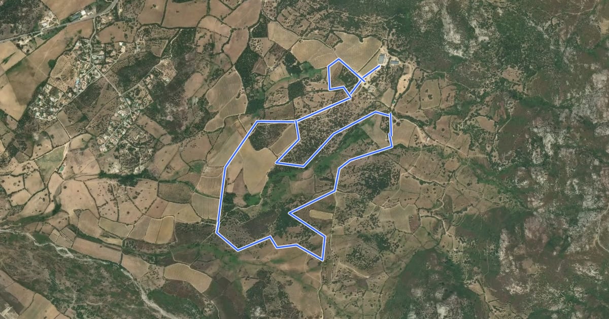 Маршрут Boucle VTT FFC 14 - Muratu на спутниковом снимке