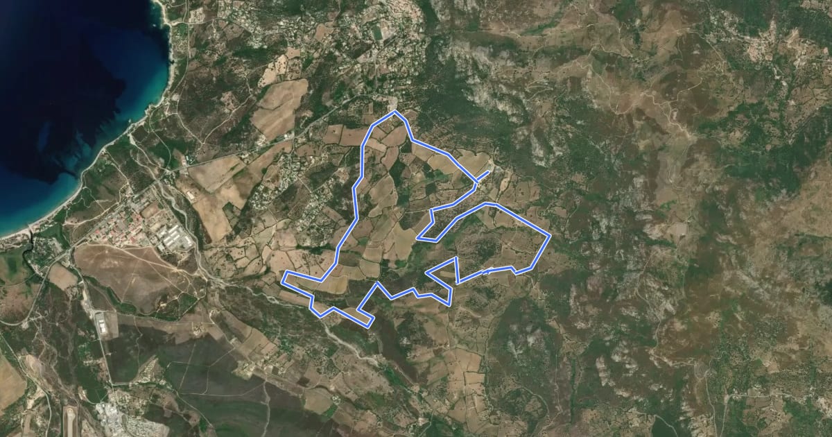 Маршрут Boucle VTT FFC 15 - Cornimozzu на спутниковом снимке
