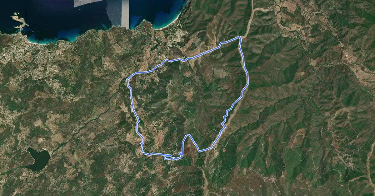 Маршрут Boucle VTT FFC 3 - Parasu на спутниковом снимке
