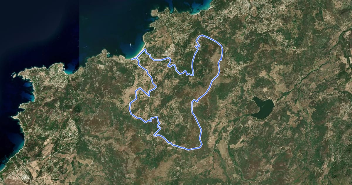 Маршрут Boucle VTT FFC 6 - Pieve d'Aregno на спутниковом снимке