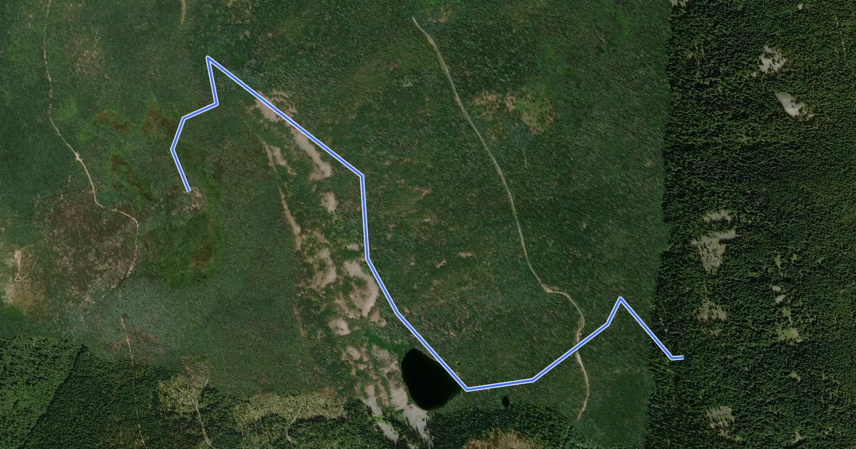 Маршрут Boulder Lake Trail на спутниковом снимке