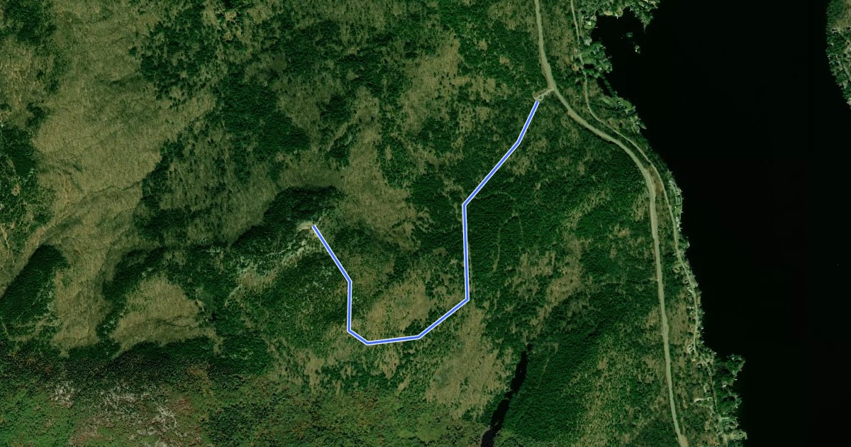 Маршрут Boulder Loop Trail на спутниковом снимке