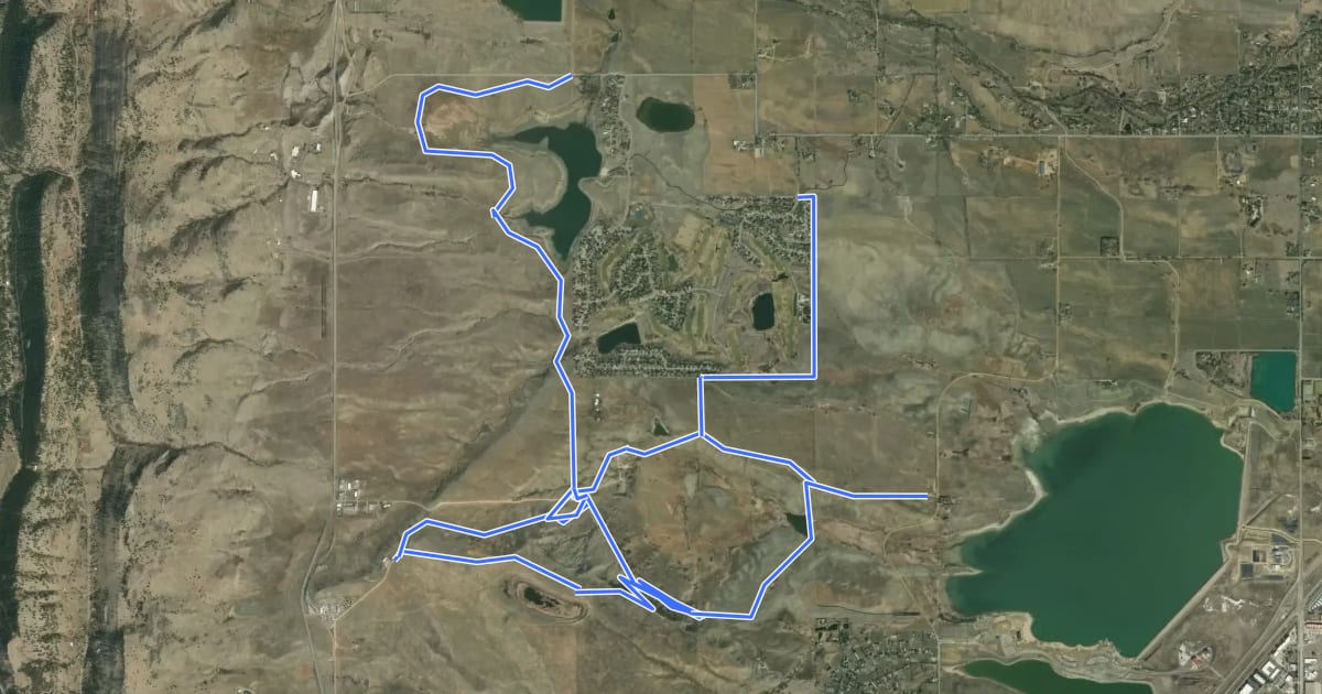 Маршрут Boulder Valley Ranch на спутниковом снимке