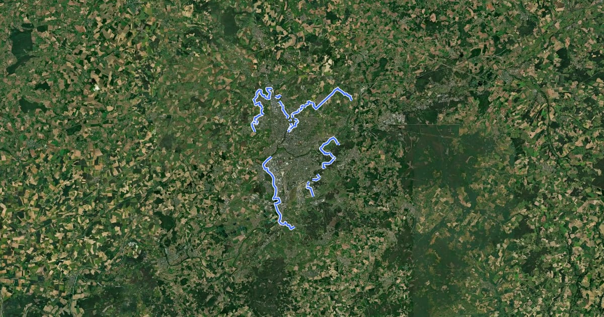 Маршрут Boulevard Nature на спутниковом снимке
