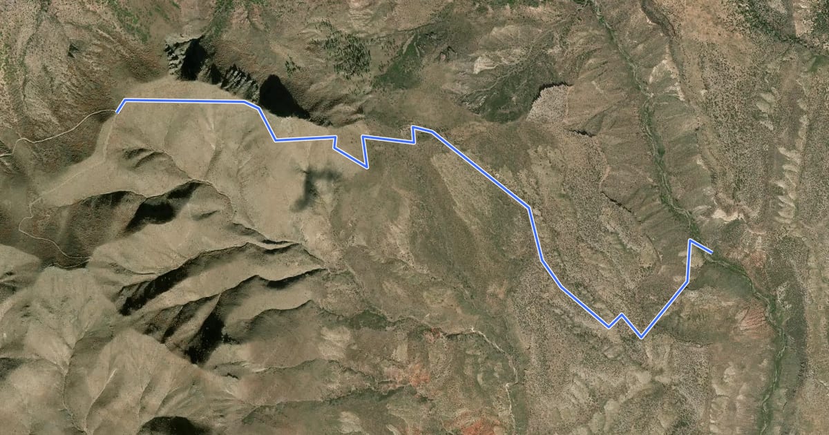 Маршрут Boundary Peak Trail на спутниковом снимке