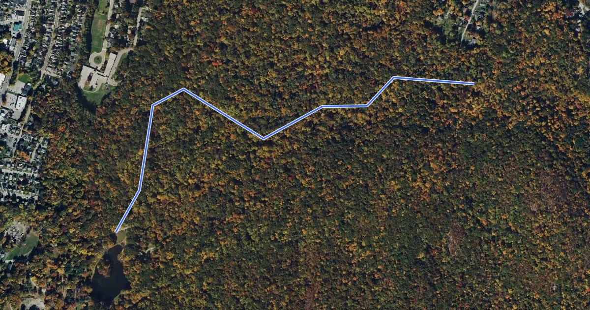 Маршрут Boundary Trail на спутниковом снимке