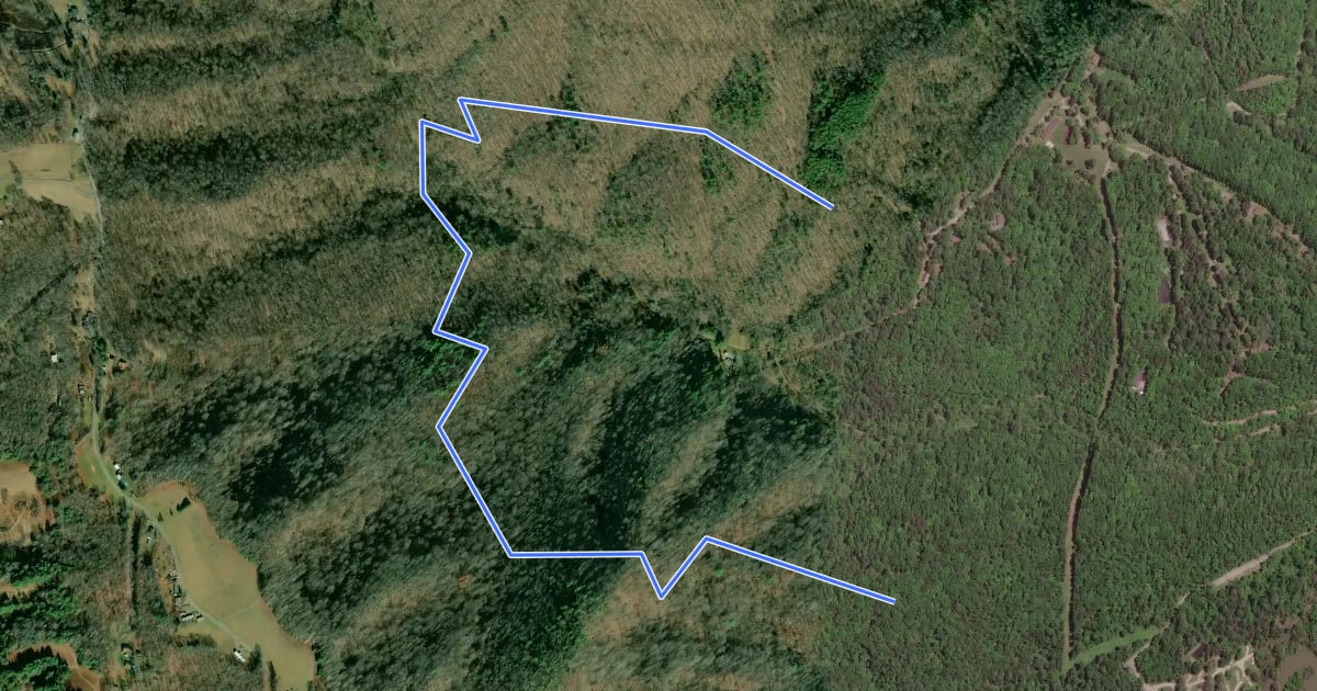 Маршрут Boundary Trail на спутниковом снимке