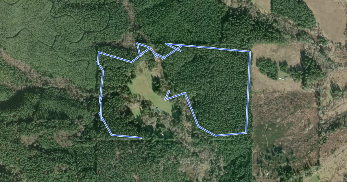 Маршрут Boundary Trail на спутниковом снимке