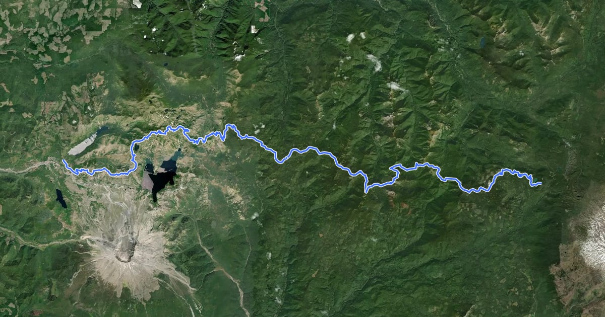 Маршрут Boundary Trail на спутниковом снимке