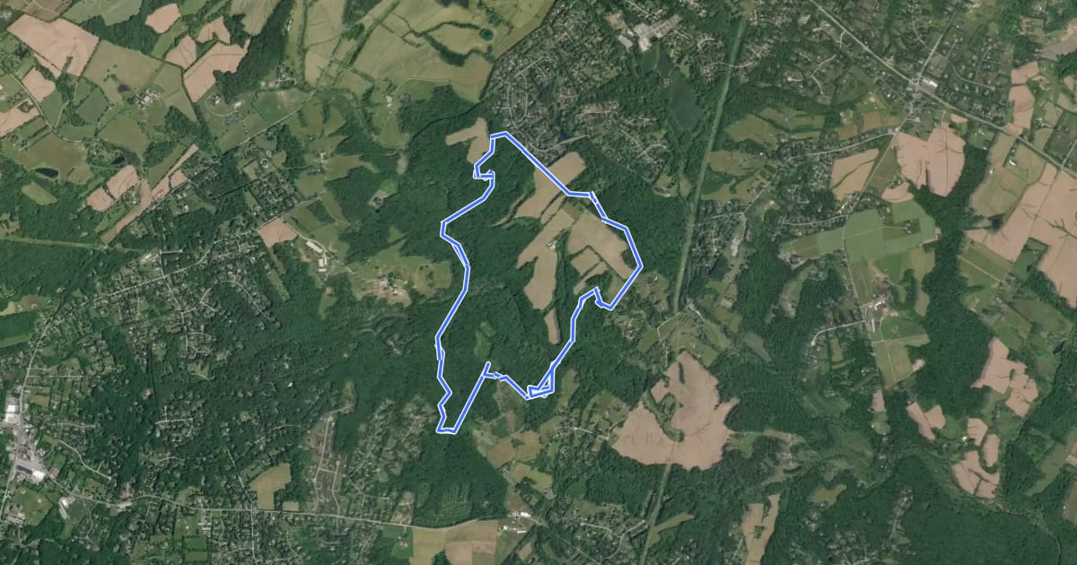 Маршрут Boundary Trail на спутниковом снимке