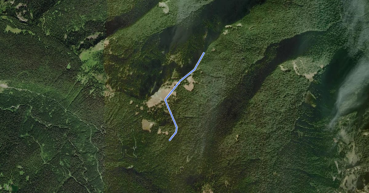 Маршрут Boundary Way Trail на спутниковом снимке