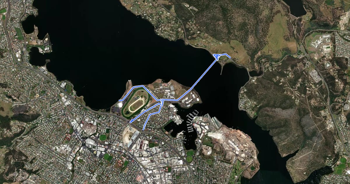 Маршрут Bowen Bridge на спутниковом снимке