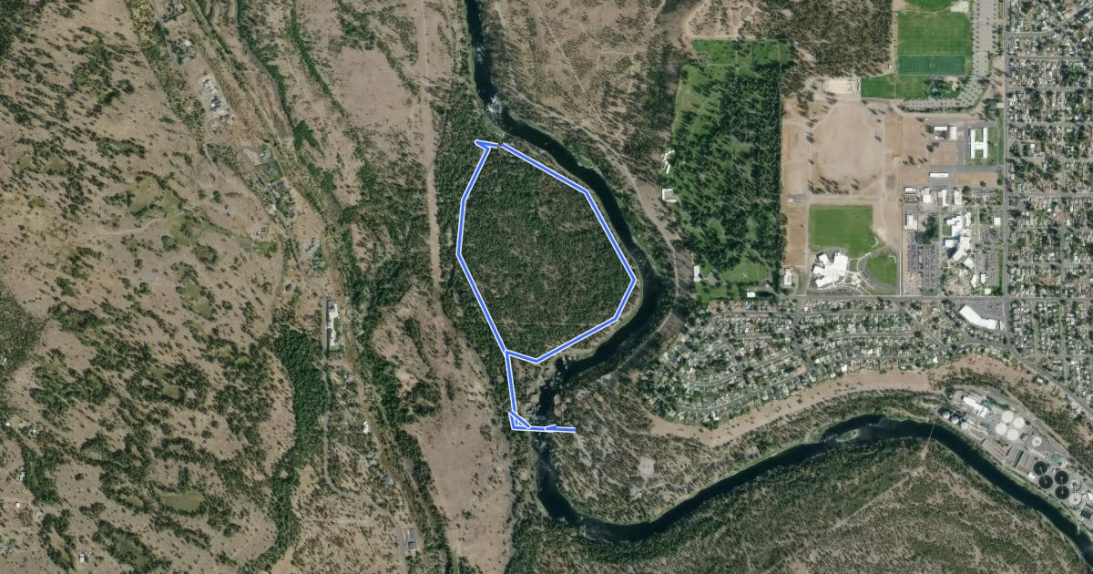Маршрут Bowl and Pitcher Loop Trail на спутниковом снимке