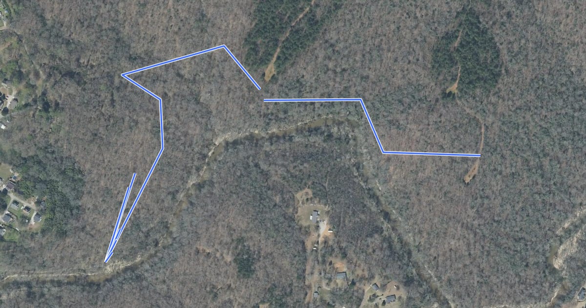 Маршрут Box Turtle Trail на спутниковом снимке
