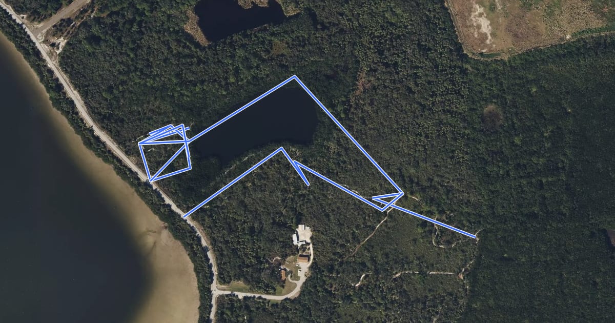 Маршрут Boy Scout Trail на спутниковом снимке