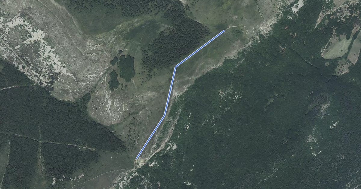 Маршрут Brèche de Charance - Col de Guizière на спутниковом снимке