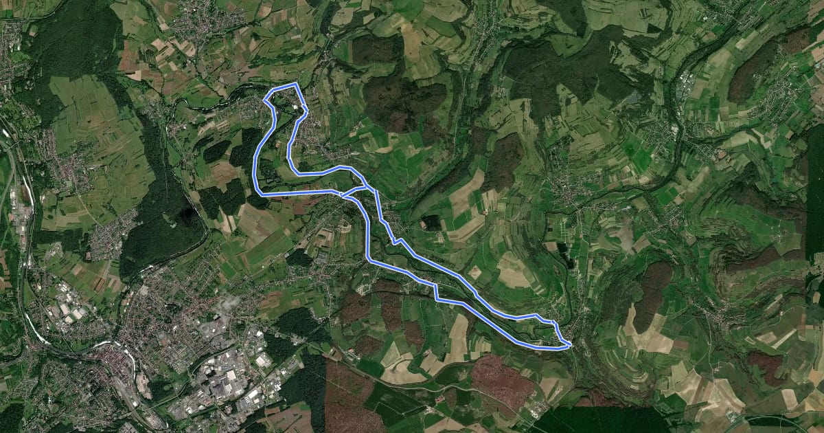 Маршрут Brücken-Tour на спутниковом снимке