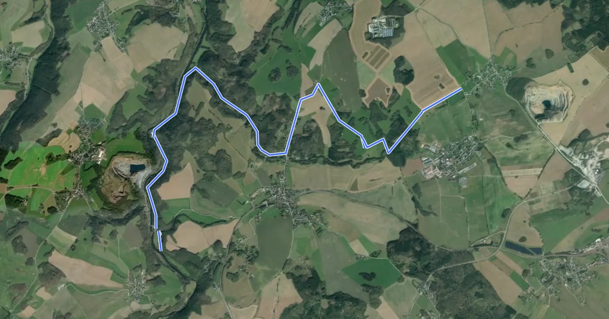 Маршрут Brückenwanderweg на спутниковом снимке