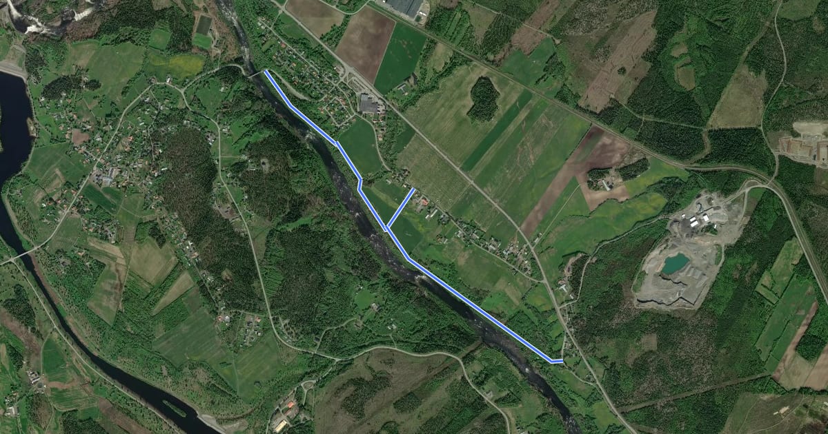 Маршрут Brännland runt на спутниковом снимке