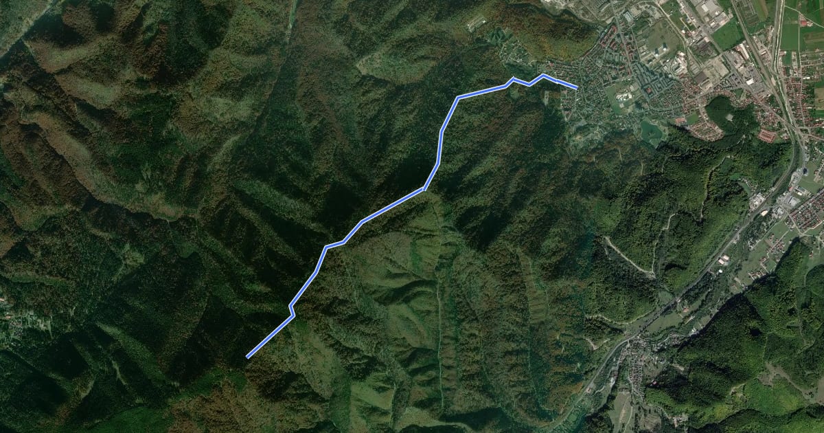 Маршрут Brașov (cartier Noua) - Piscul Lung - Culmea Crucuru на спутниковом снимке