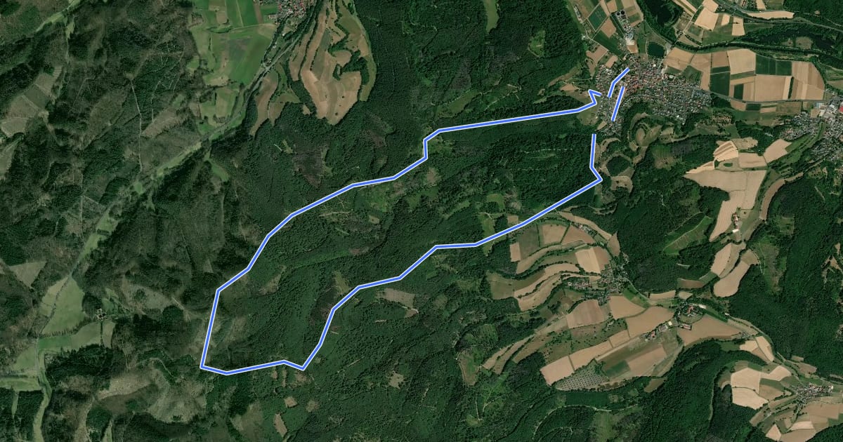 Маршрут Braach Rundweg B4 на спутниковом снимке