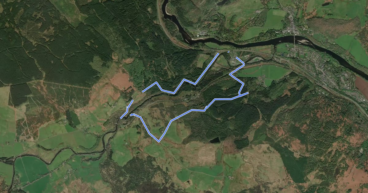 Маршрут Braan Path на спутниковом снимке