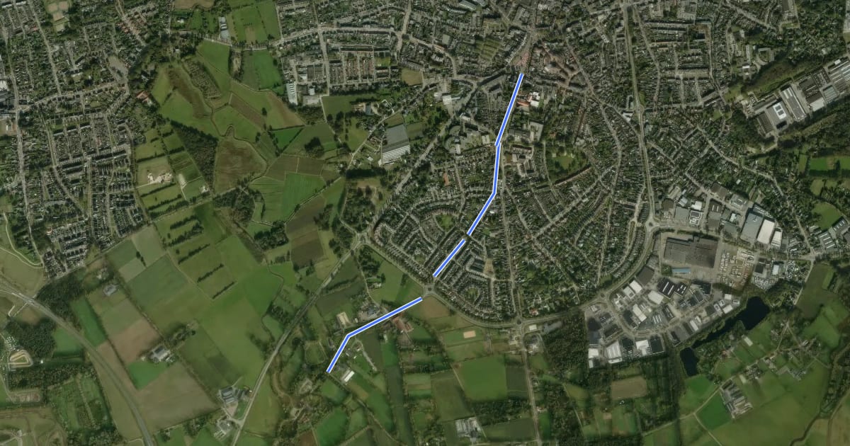 Маршрут Brabants Vennenpad - Aanlooproute Valkenswaard на спутниковом снимке