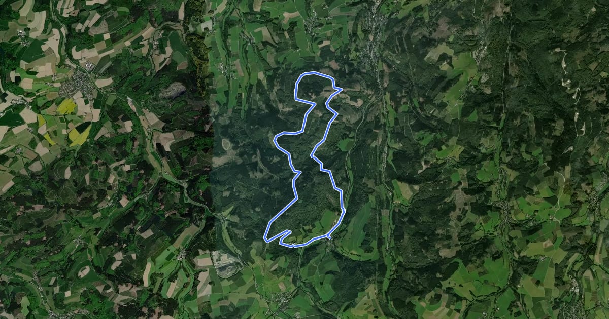 Маршрут Brabecke Rundweg BR4 на спутниковом снимке